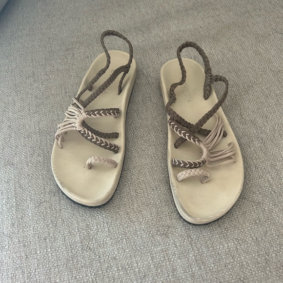 Boknya Elevate Arch Support Beige and Brown Sandals - Picture 2 of 4